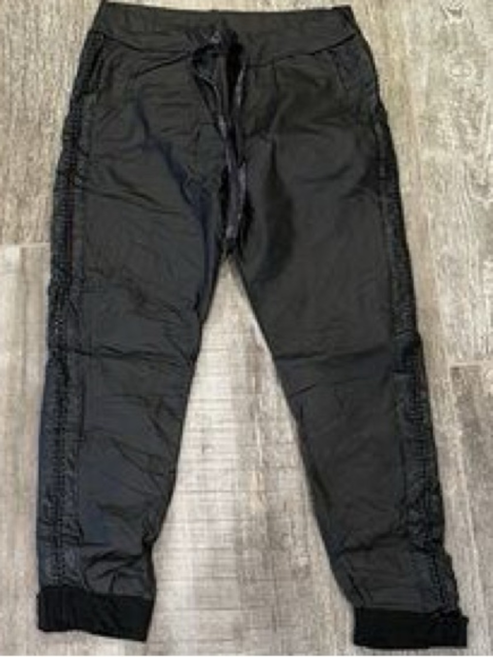 Slim Black Women's Track Joggers with Side Trim